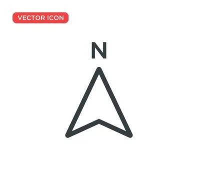 Arrow Compass Icon Vector Illustration Design Stock Illustration