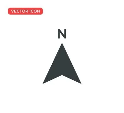 Arrow Compass Icon Vector Illustration Design Illustrazione stock