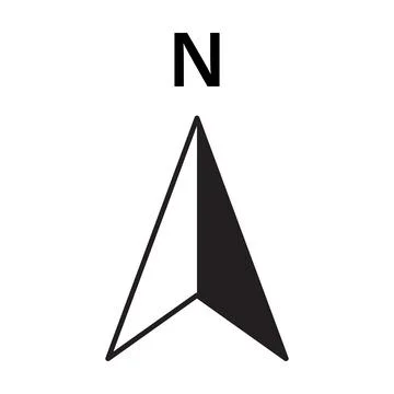 Arrow compass icon vector north direction for graphic design, logo, web site, Stock Illustration