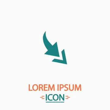 Arrow computer symbol Stock Illustration