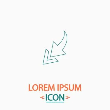 Arrow computer symbol 스톡 일러스트