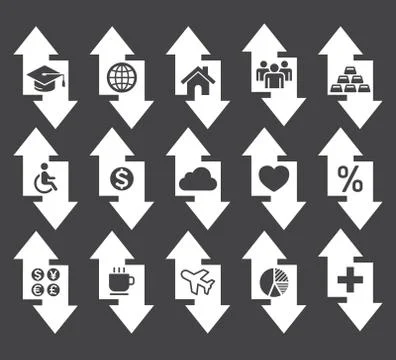 Arrow concept icons. Vector illustration. Stockillustratie