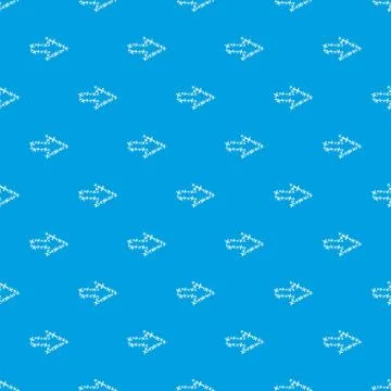Arrow with contour of cross pattern vector seamless blue Stock Illustration