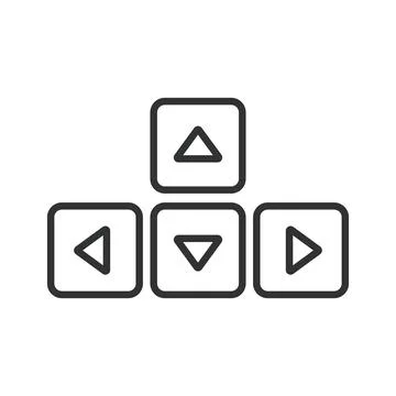 Arrow controls icon in line design. arrows, navigation, controls, direction Illustrazione stock