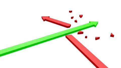 Arrow crashed arrow Stock Illustration