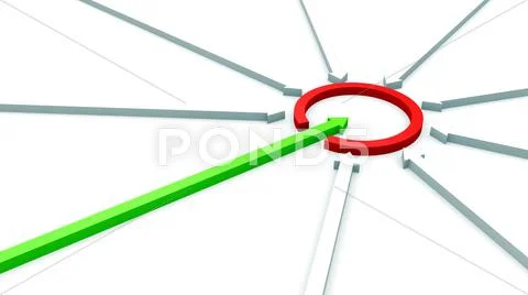 Arrow crashed ring Stock Illustration