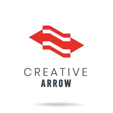 Arrow creative vector logo. Abstract business logo icon design template with Stock Illustration