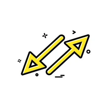 Arrow cross crossing parallel icon vector design Stock Illustration