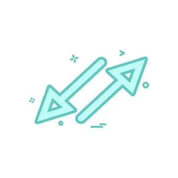 Arrow cross crossing parallel icon vector design Stock Illustration