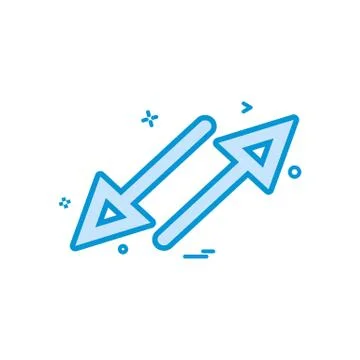 Arrow cross crossing parallel icon vector design Stock Illustration