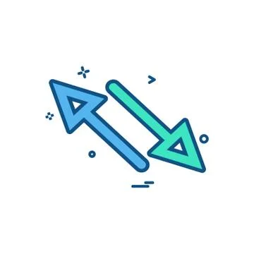 Arrow cross two way icon vector design 스톡 일러스트