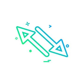 Arrow cross two way icon vector design Illustrazione stock