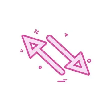 Arrow cross two way icon vector design Illustrazione stock