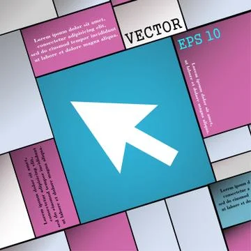 Arrow cursor, computer mouse icon sign. Modern flat style for your design. Ve Illustrazione stock
