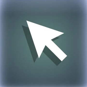 Arrow cursor, computer mouse icon symbol on the blue-green abstract background w イラスト素材