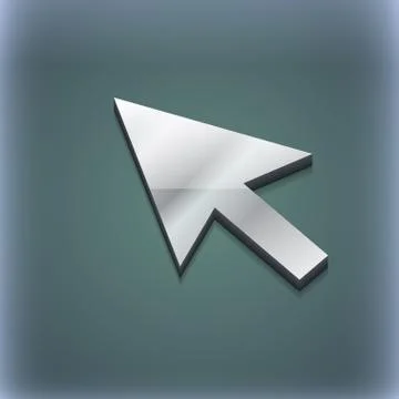 Arrow cursor, computer mouse icon symbol. 3D style. Trendy, modern design with s イラスト素材