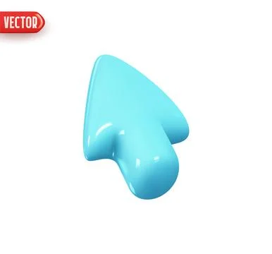 Arrow cursor. computer pointer arrow. Realistic 3d design In plastic cartoon  Stock Illustration