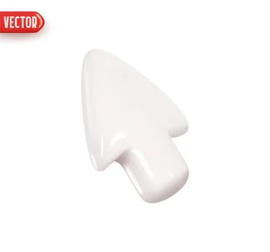 Arrow cursor. computer pointer arrow. Realistic 3d design In plastic cartoon  Stock Illustration