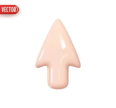 Arrow cursor. computer pointer arrow. Realistic 3d design In plastic cartoon  Stock Illustration
