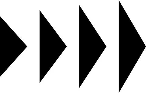 Arrow, cursor, dynamic fast symbol sign. Dynamic moving arrow representing speed Stock Illustration