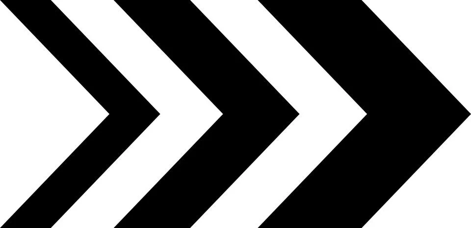 Arrow, cursor, dynamic fast symbol sign. Dynamic moving arrow representing speed Stock Illustration