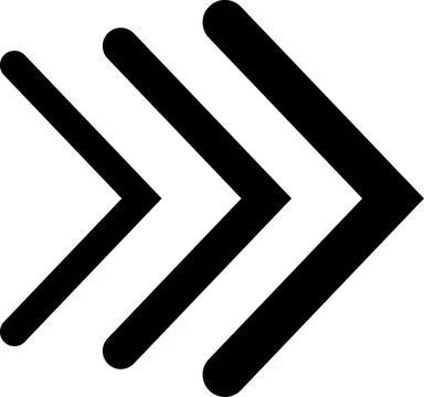 Arrow, cursor, dynamic fast symbol sign. Dynamic moving arrow representing speed Stock Illustration