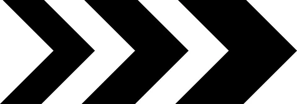 Arrow, cursor, dynamic fast symbol sign. Dynamic moving arrow representing speed Stock Illustration