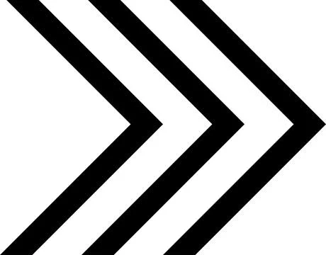 Arrow, cursor, dynamic fast symbol sign. Dynamic moving arrow representing speed Stock Illustration