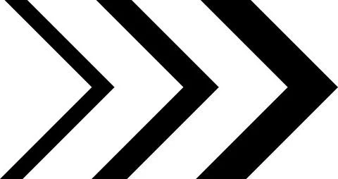Arrow, cursor, dynamic fast symbol sign. Dynamic moving arrow representing speed Stock Illustration