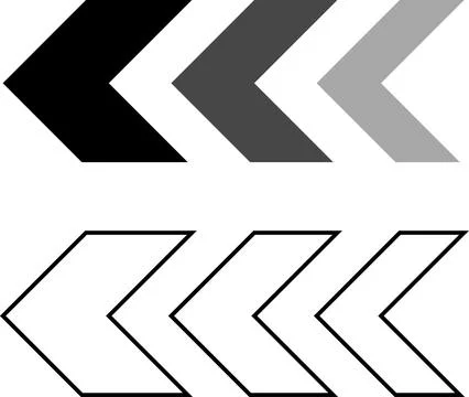 Arrow, cursor, dynamic fast symbol sign. Dynamic moving arrow representing speed Stock Illustration