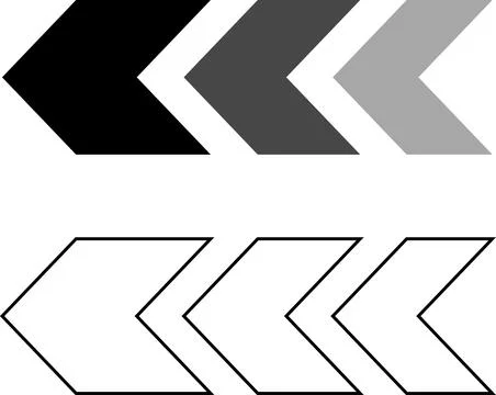 Arrow, cursor, dynamic fast symbol sign. Dynamic moving arrow representing speed Stock Illustration