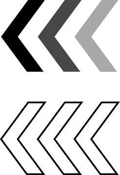 Arrow, cursor, dynamic fast symbol sign. Dynamic moving arrow representing speed Stock Illustration