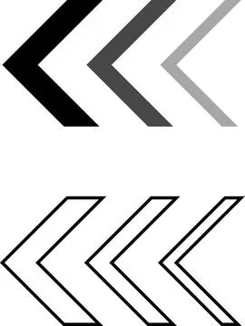 Arrow, cursor, dynamic fast symbol sign. Dynamic moving arrow representing speed Stock Illustration
