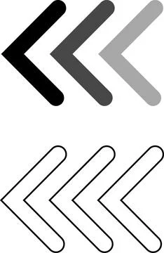 Arrow, cursor, dynamic fast symbol sign. Dynamic moving arrow representing speed Stock Illustration