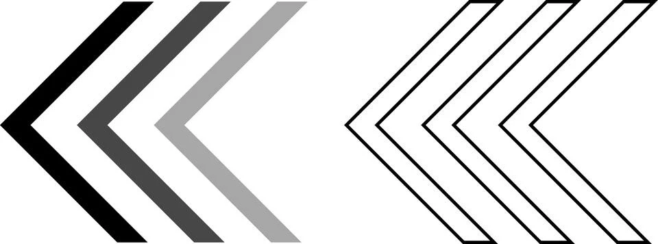 Arrow, cursor, dynamic fast symbol sign. Dynamic moving arrow representing speed Stock Illustration