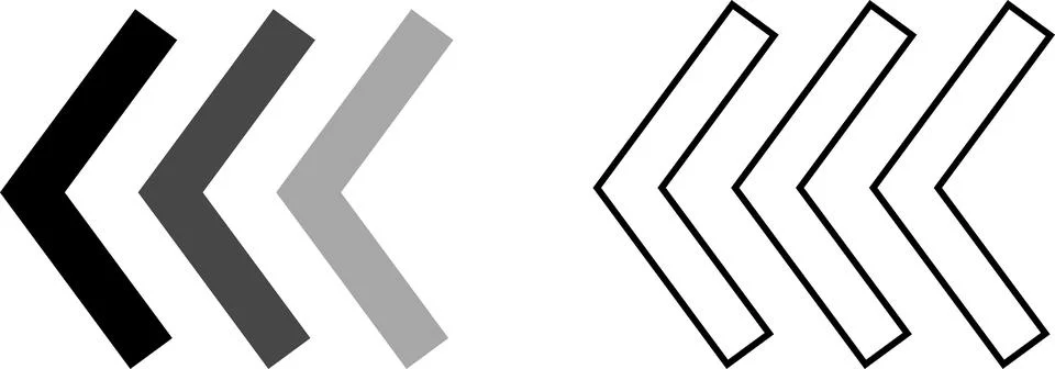 Arrow, cursor, dynamic fast symbol sign. Dynamic moving arrow representing speed Stock Illustration