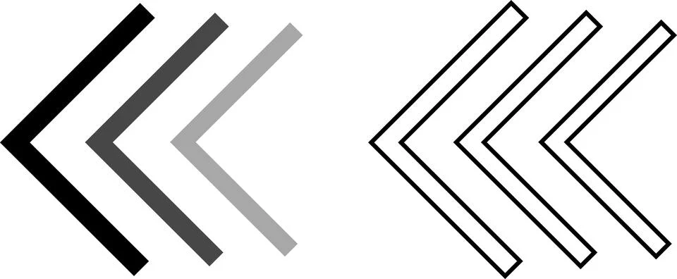 Arrow, cursor, dynamic fast symbol sign. Dynamic moving arrow representing speed Stock Illustration