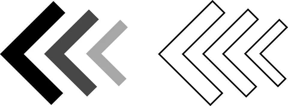 Arrow, cursor, dynamic fast symbol sign. Dynamic moving arrow representing speed Stock Illustration