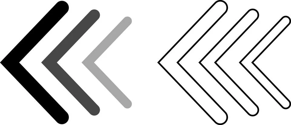 Arrow, cursor, dynamic fast symbol sign. Dynamic moving arrow representing speed Stock Illustration