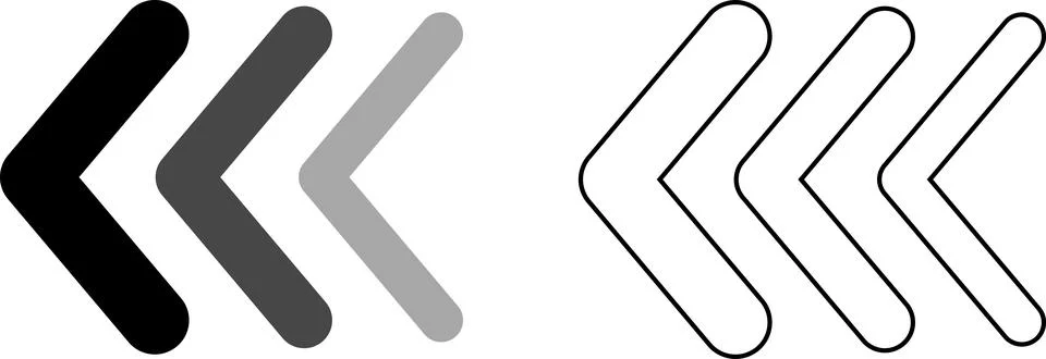 Arrow, cursor, dynamic fast symbol sign. Dynamic moving arrow representing speed Stock Illustration