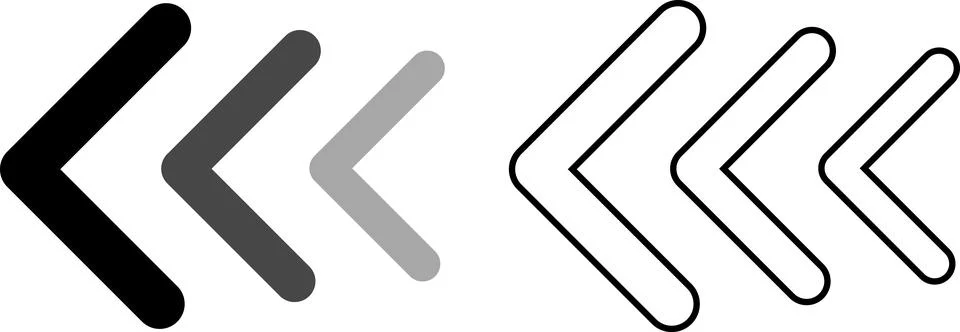 Arrow, cursor, dynamic fast symbol sign. Dynamic moving arrow representing speed Stock Illustration