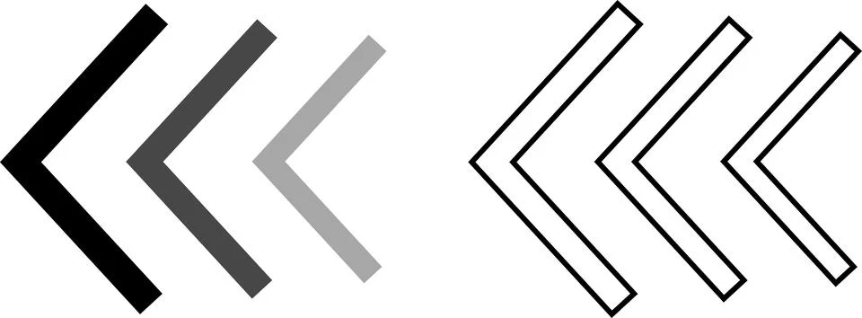 Arrow, cursor, dynamic fast symbol sign. Dynamic moving arrow representing speed Stock Illustration