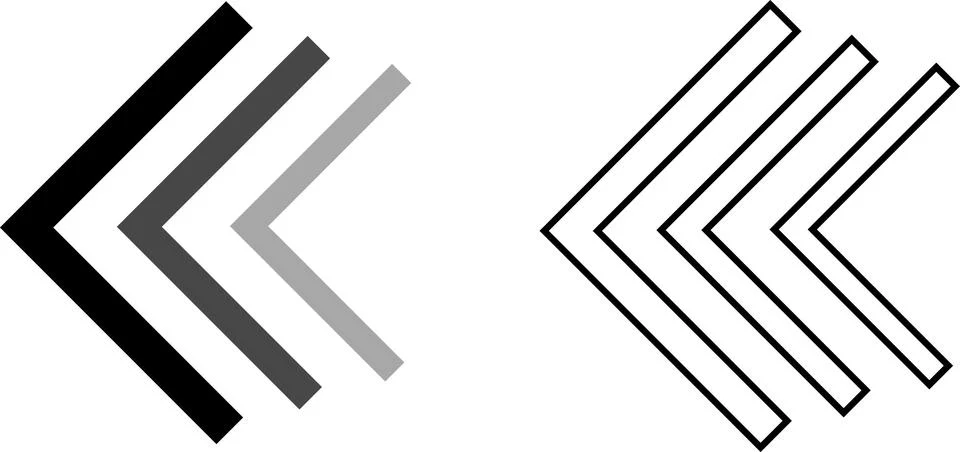 Arrow, cursor, dynamic fast symbol sign. Dynamic moving arrow representing speed Stock Illustration