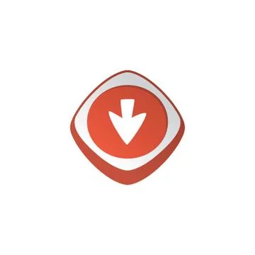 Arrow cursor glossy color app icon button game asset theme vector Stock Illustration