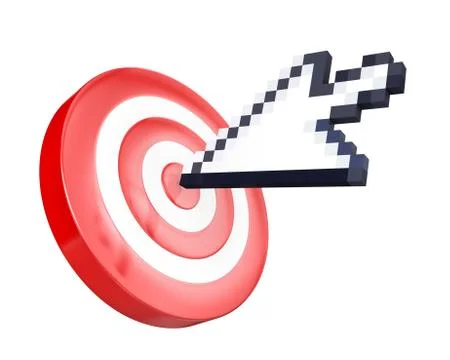 Arrow cursor hits the target Illustration