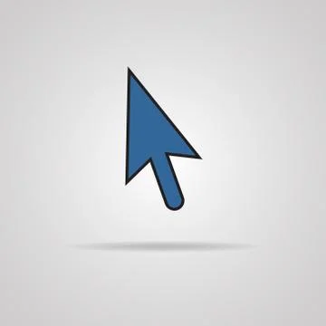 Arrow cursor icon with shadow 库存插图