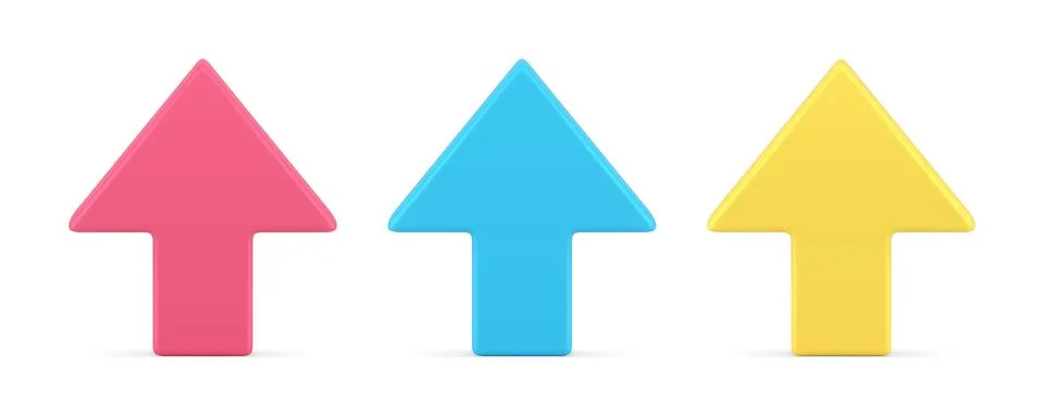 Arrow up cursor interface click web pointer upward direction geometric symbol Stockillustratie