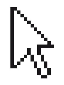 Arrow cursor isolated over white background. vector Ilustración de archivo