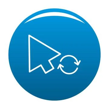 Arrow cursor loading icon blue Illustrazione stock