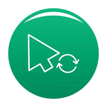 Arrow cursor loading icon vector green Illustrazione stock